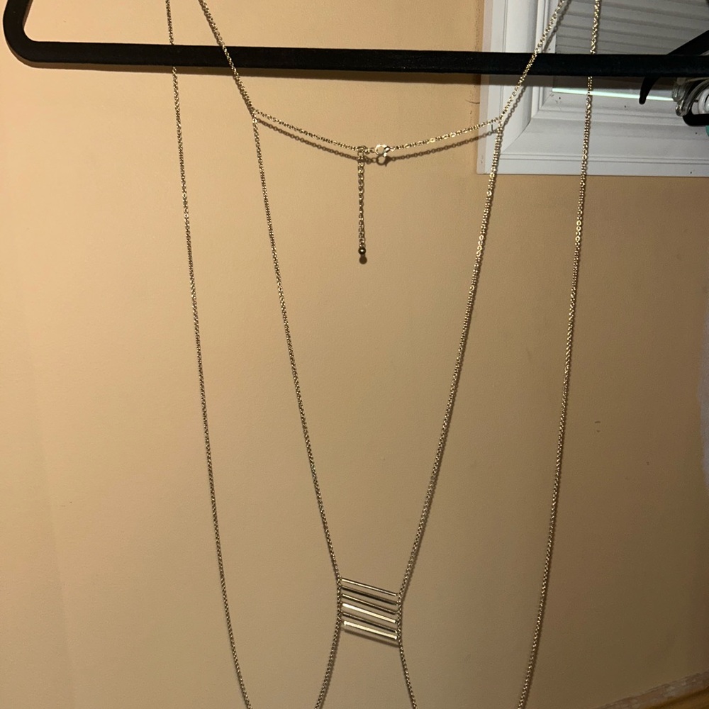 Elegant Gold Layered Body Necklace